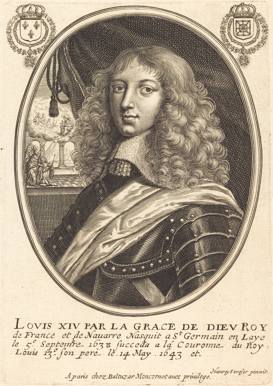 Ludwig XIV., König von Frankreich von Balthasar Moncornet after Henry Stresor