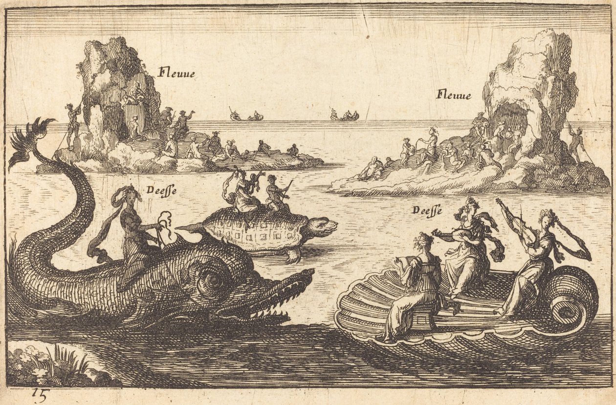 Göttinnen am Fluss von Balthasar Moncornet after Remigio Cantagallina