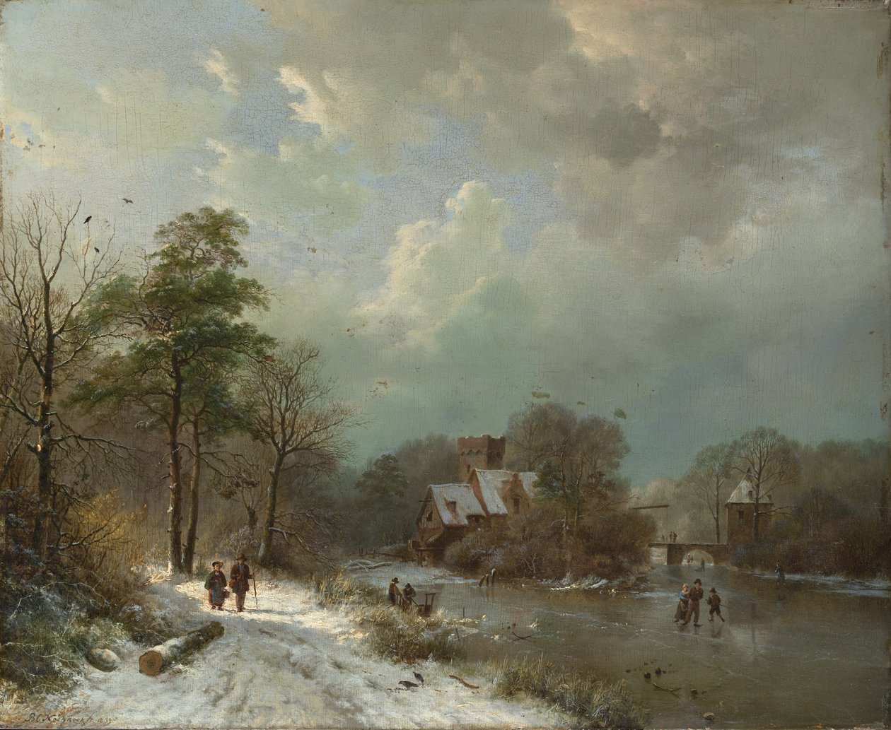 Winterlandschaft, Holland, 1833 von Barend Cornelis Koekkoek