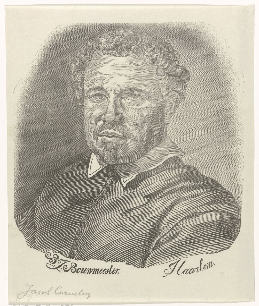 Porträt von Jacob Cornelisz. von Barend Johannes Bouwmeester