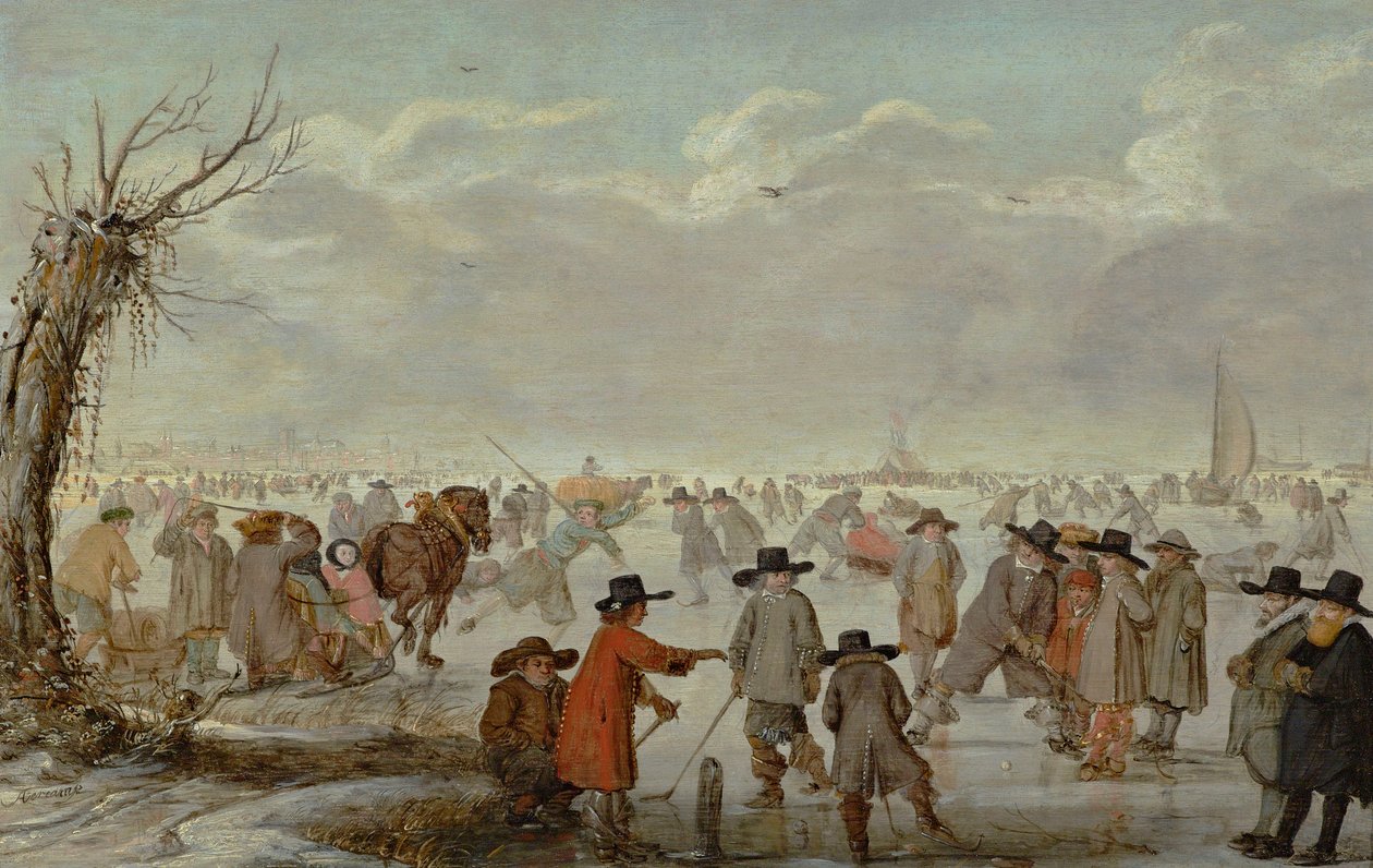 Spiele auf dem Eis von Barent Avercamp