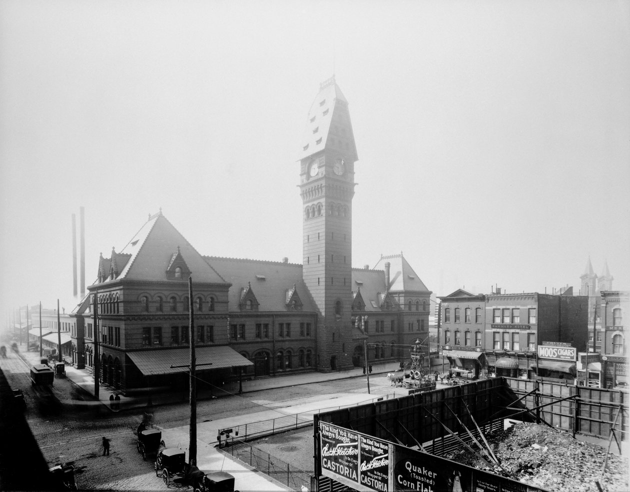 Dearborn Station, Chicago, Illinois, USA, um 1883 von Barnes and Crosby