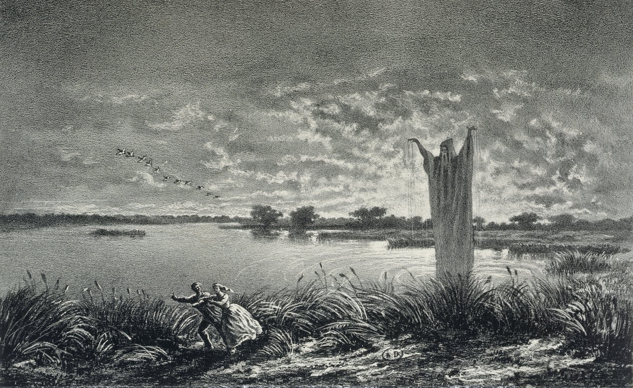Der Mönch von Etangs-Brisses, Illustration für 