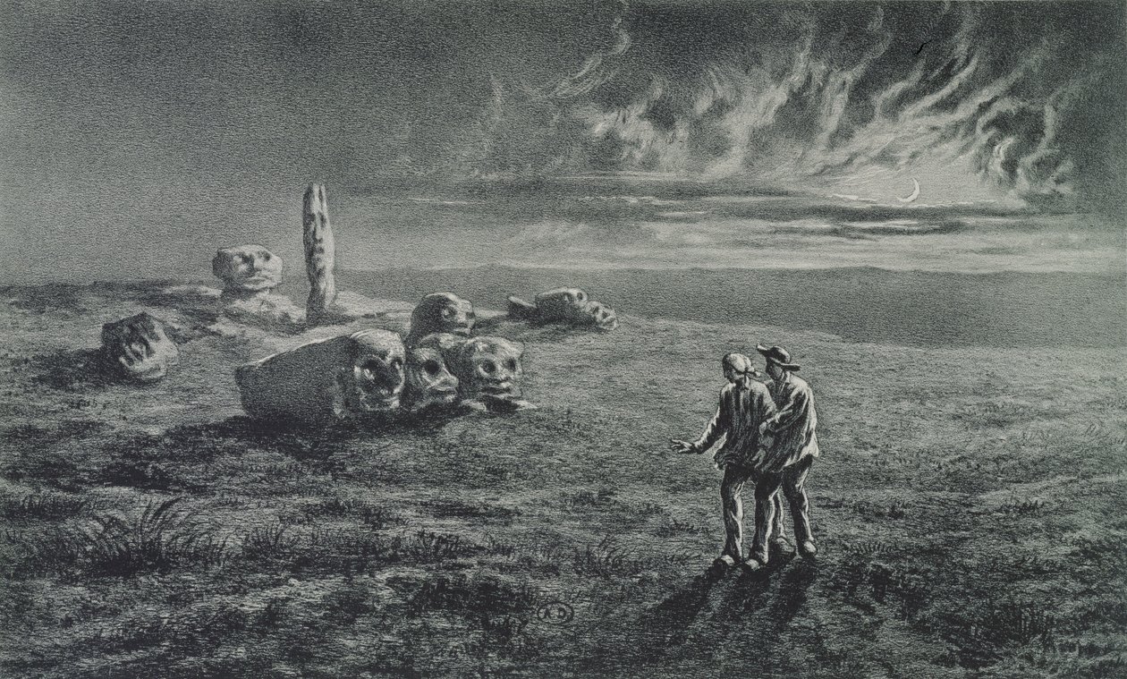 Die Pierres Sottes, Illustration für Legendes Rustiques von George Sand von Maurice Sand