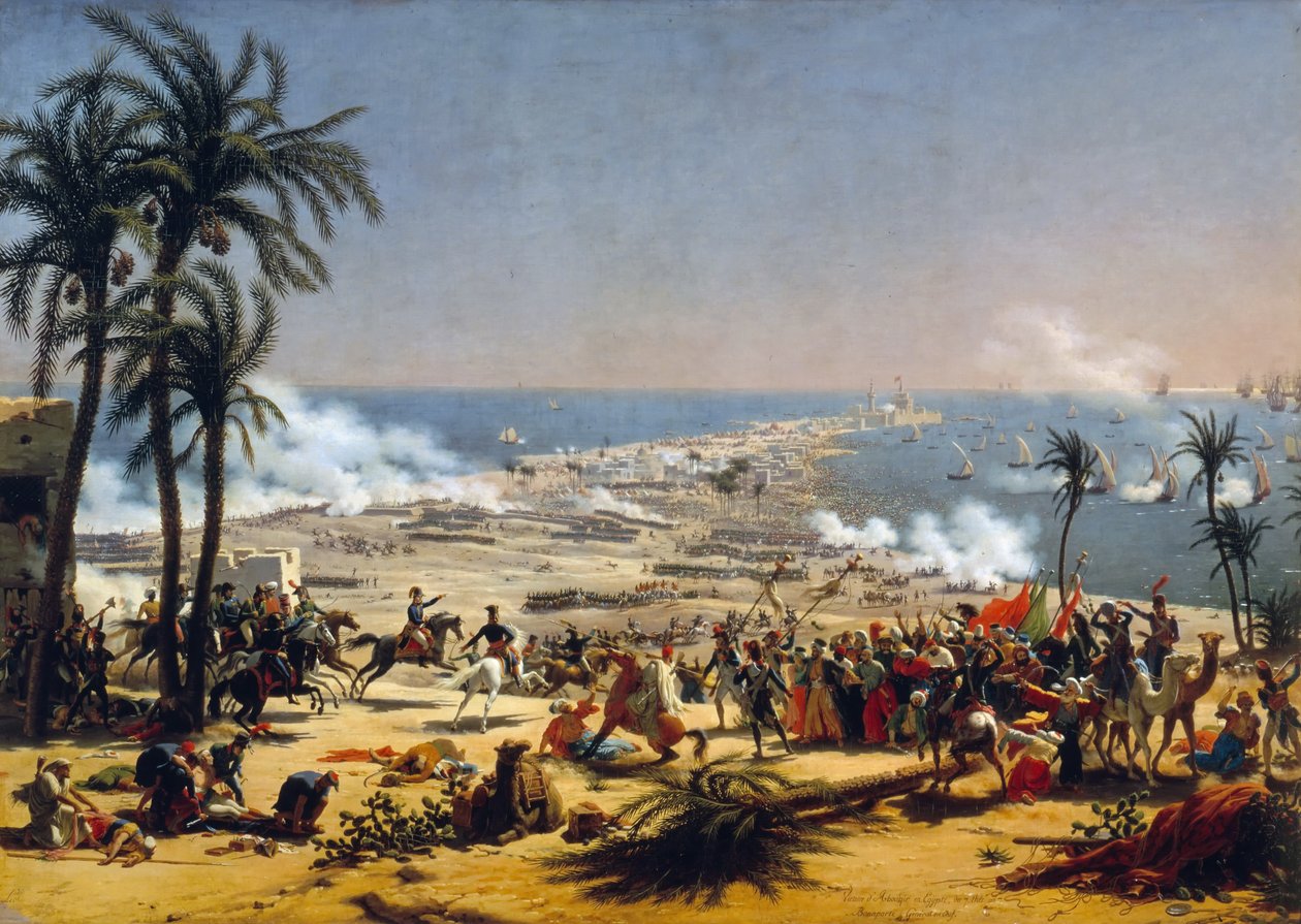 Schlacht von Abukir, 25. Juli 1799 von Baron Lejeune Louis François