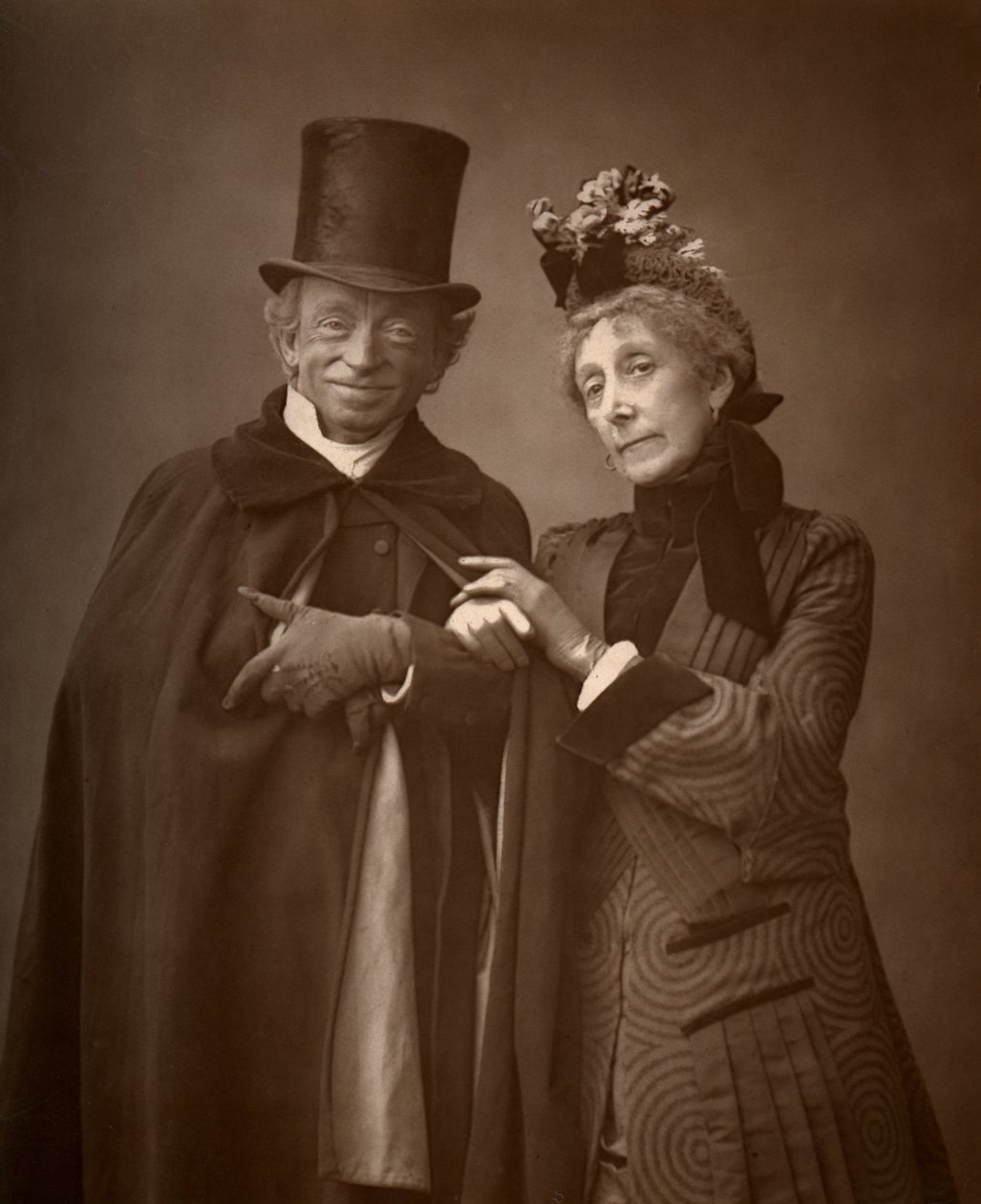 Amerikanische Schauspieler James Lewis und Ann Gilbert in A Night Off, 1886 von Barraud