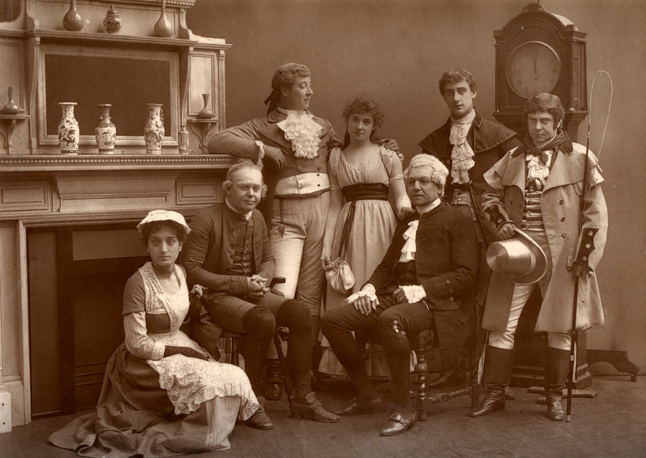 Die Vaudeville-Gesellschaft in The Road to Ruin, im Vaudeville Theatre, London, 1886 von Barraud