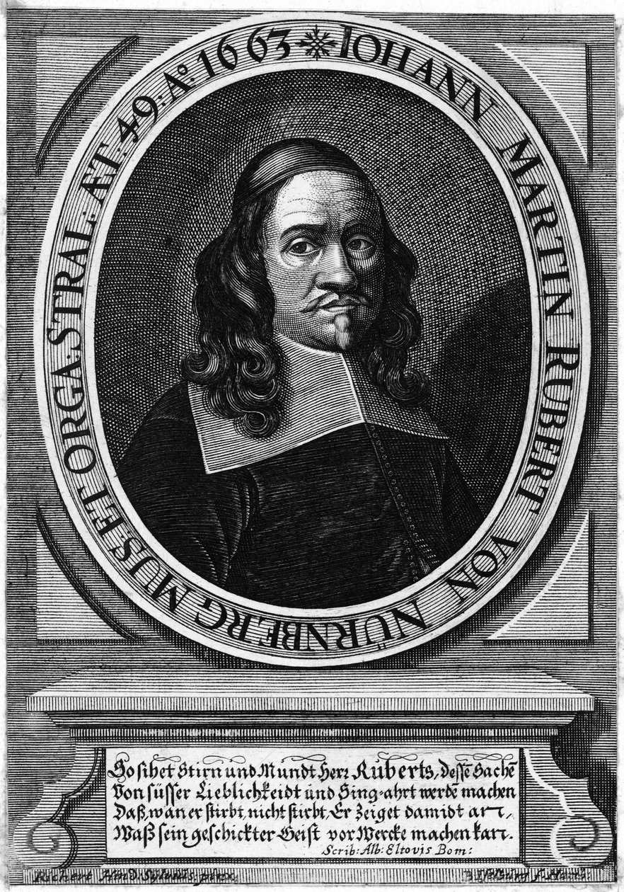 Organist und Komponist Johann Martin Rubert (ca. 1614-1677) von Bartholomé Iselburg
