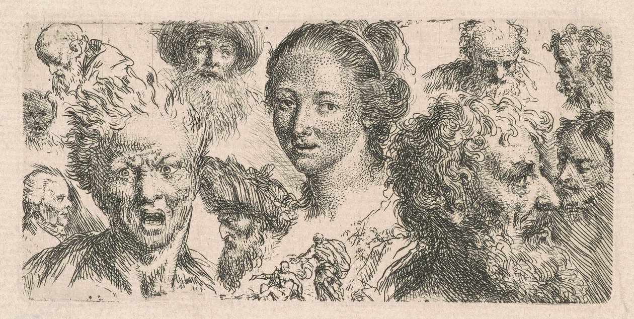 Studien von elf Köpfen von Bartholomäus Ignaz Weiss