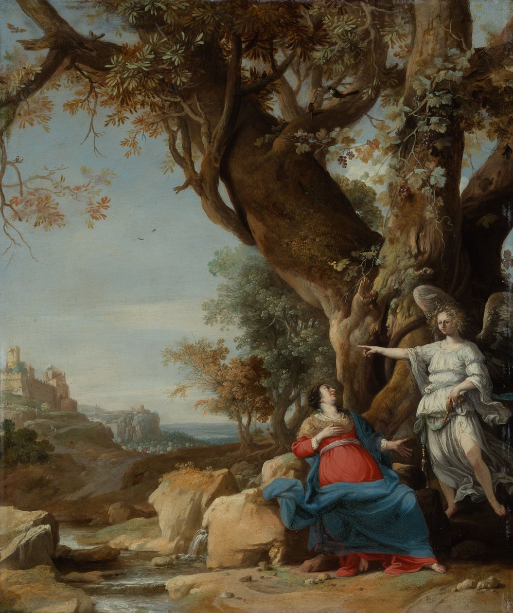 Hagar und der Engel von Bartholomeus Breenbergh