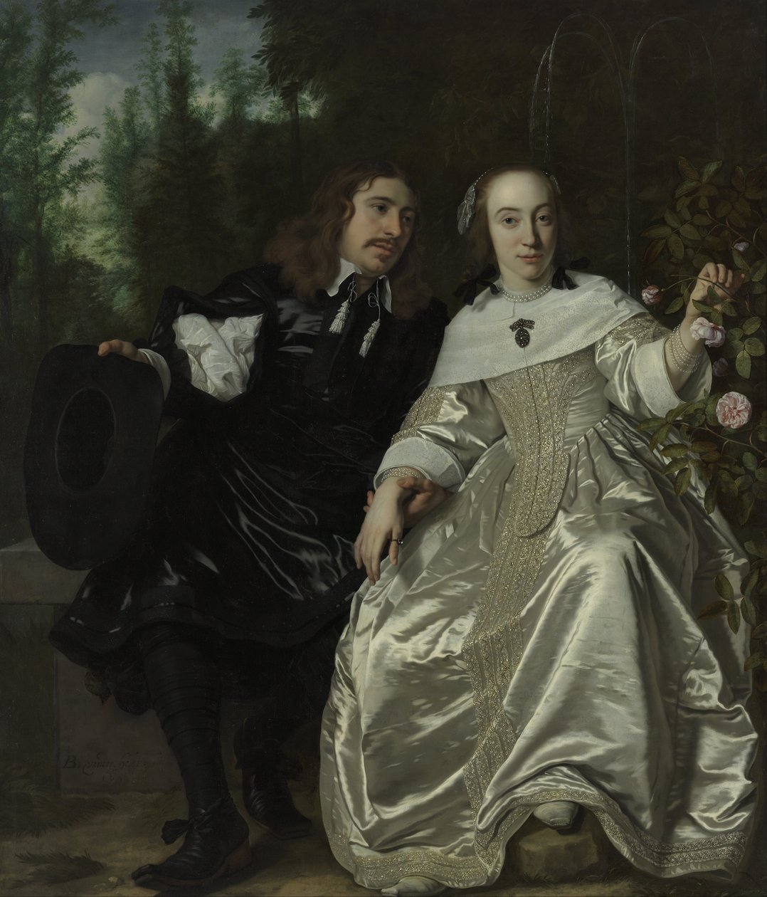 Abraham del Court en zijn echtgenote Maria de Kaersgieter von Bartholomeus van der Helst