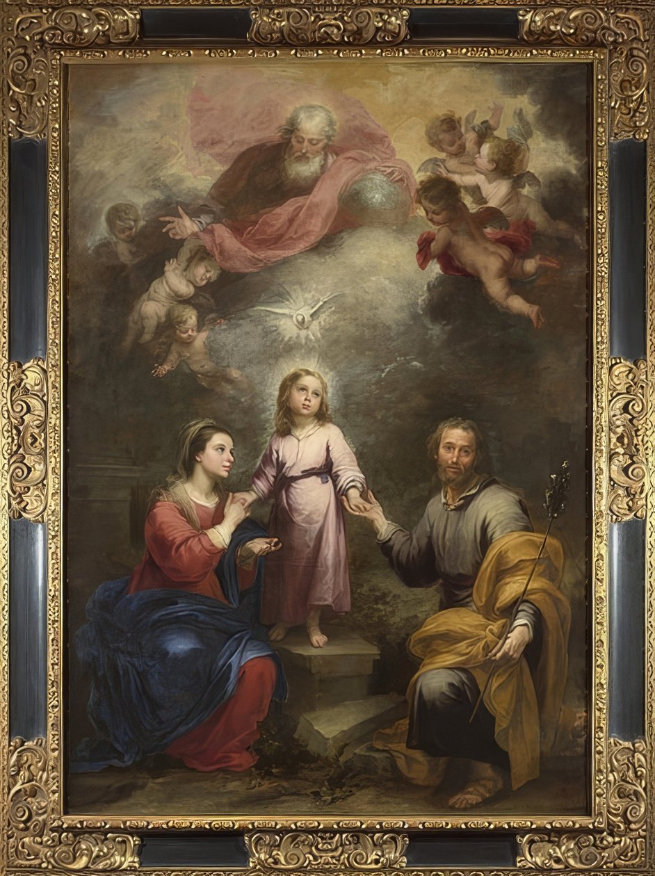 Die himmlische und irdische Trinität. Um 1675-82 von Bartolomé Esteban Murillo