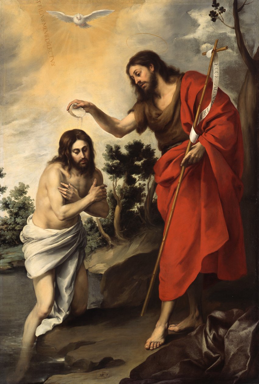 Die Taufe Christi von Bartolomé Esteban Murillo