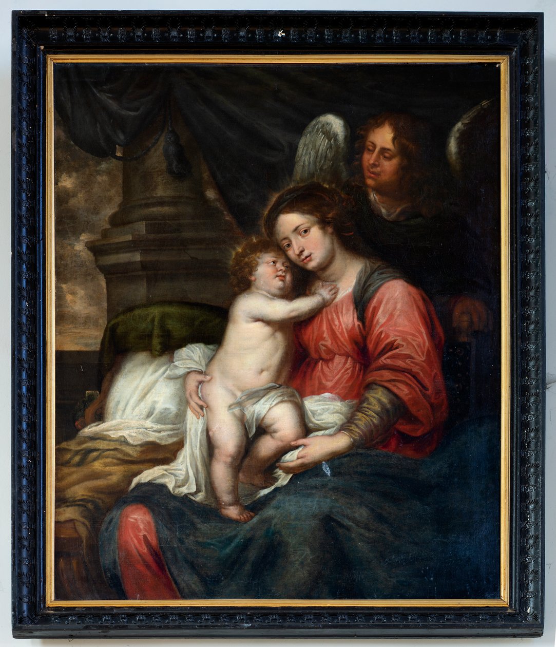 Pfarrkirche (Parochiekerk Sint-Andreas, Beerlegem). Unsere Liebe Frau mit Kind. von Bartolomé Esteban Murillo
