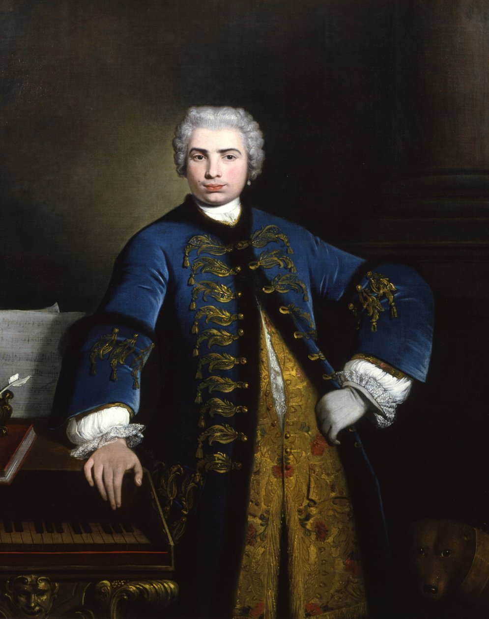 Porträt des Sängers Farinelli Carlo Broschi 1705-1782, 1734 von Bartolomeo Nazari