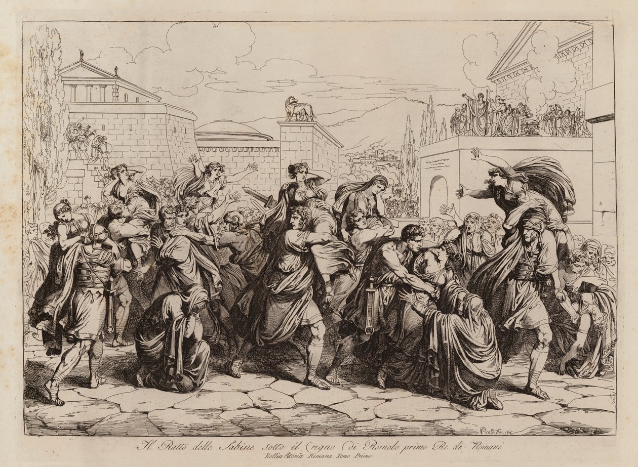 Entführung der Sabinerinnen durch die Römer von Bartolomeo Pinelli