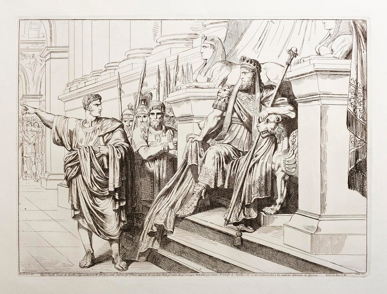Appius Claudius erscheint vor Tigranes, König von Armenien von Bartolomeo Pinelli