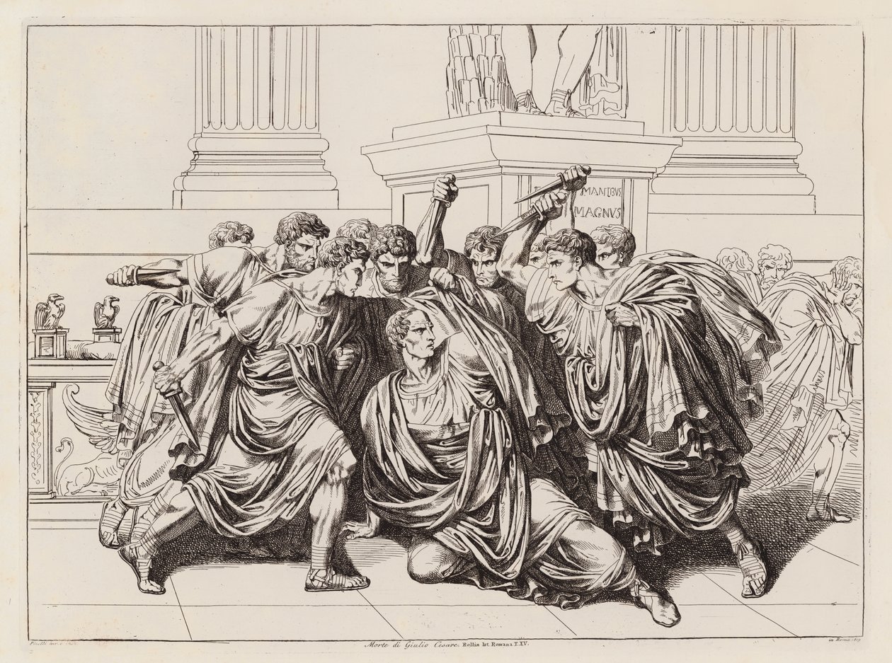 Ermordung von Julius Caesar, 44 v. Chr. von Bartolomeo Pinelli