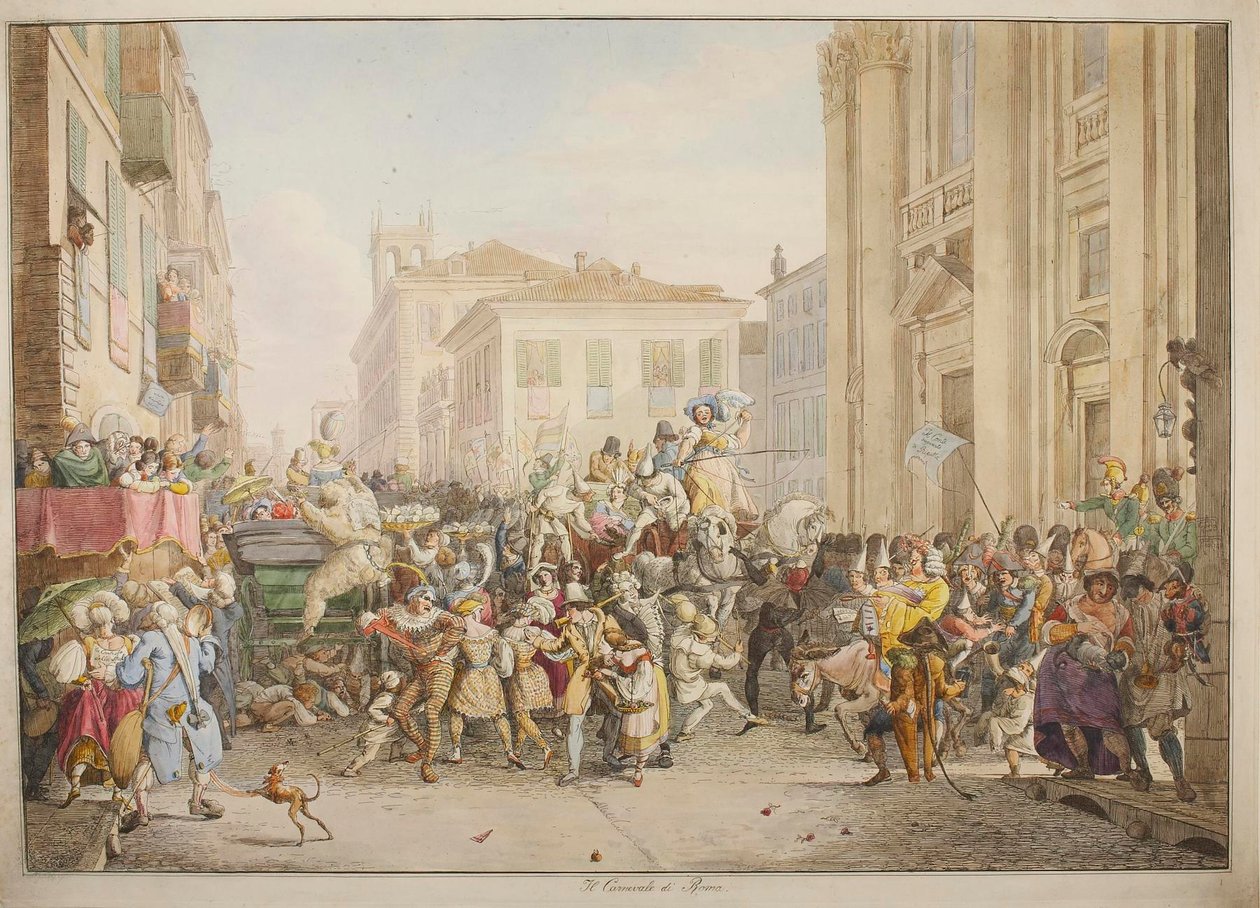 Karneval in Rom von Bartolomeo Pinelli