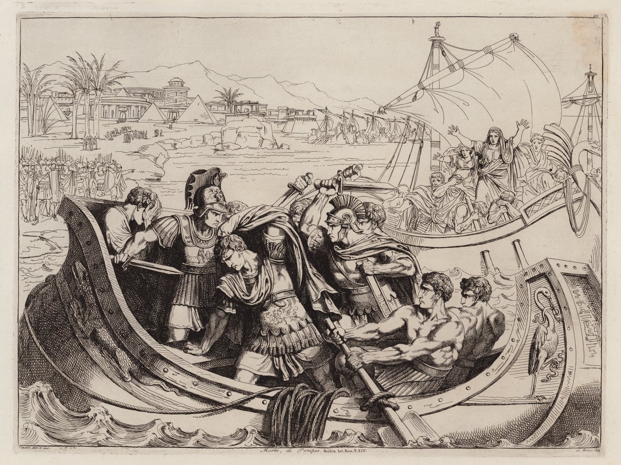 Tod des Pompeius, 48 v. Chr. von Bartolomeo Pinelli