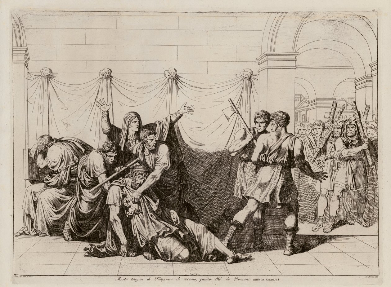 Tod von Tarquin dem Älteren von Bartolomeo Pinelli