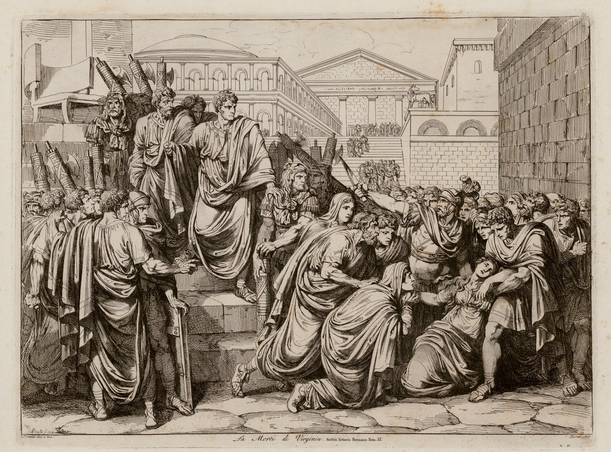 Tod der Virginia, 449 v. Chr. von Bartolomeo Pinelli