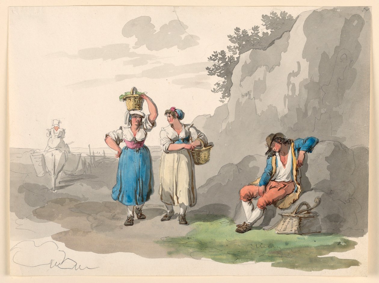 Rückkehr von der Weinlese, 1807-08 von Bartolomeo Pinelli