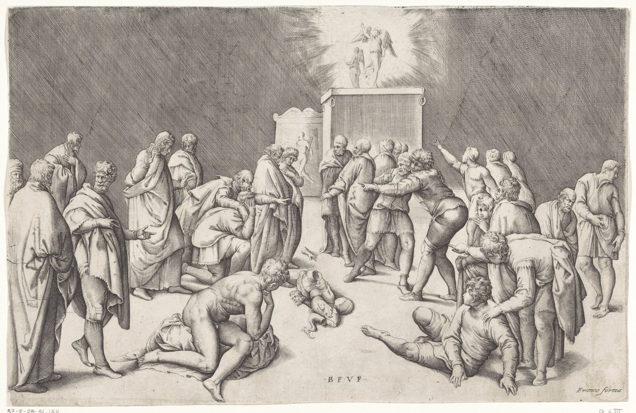 Arche des Bundes im Tempel von Dagon von Battista Franco