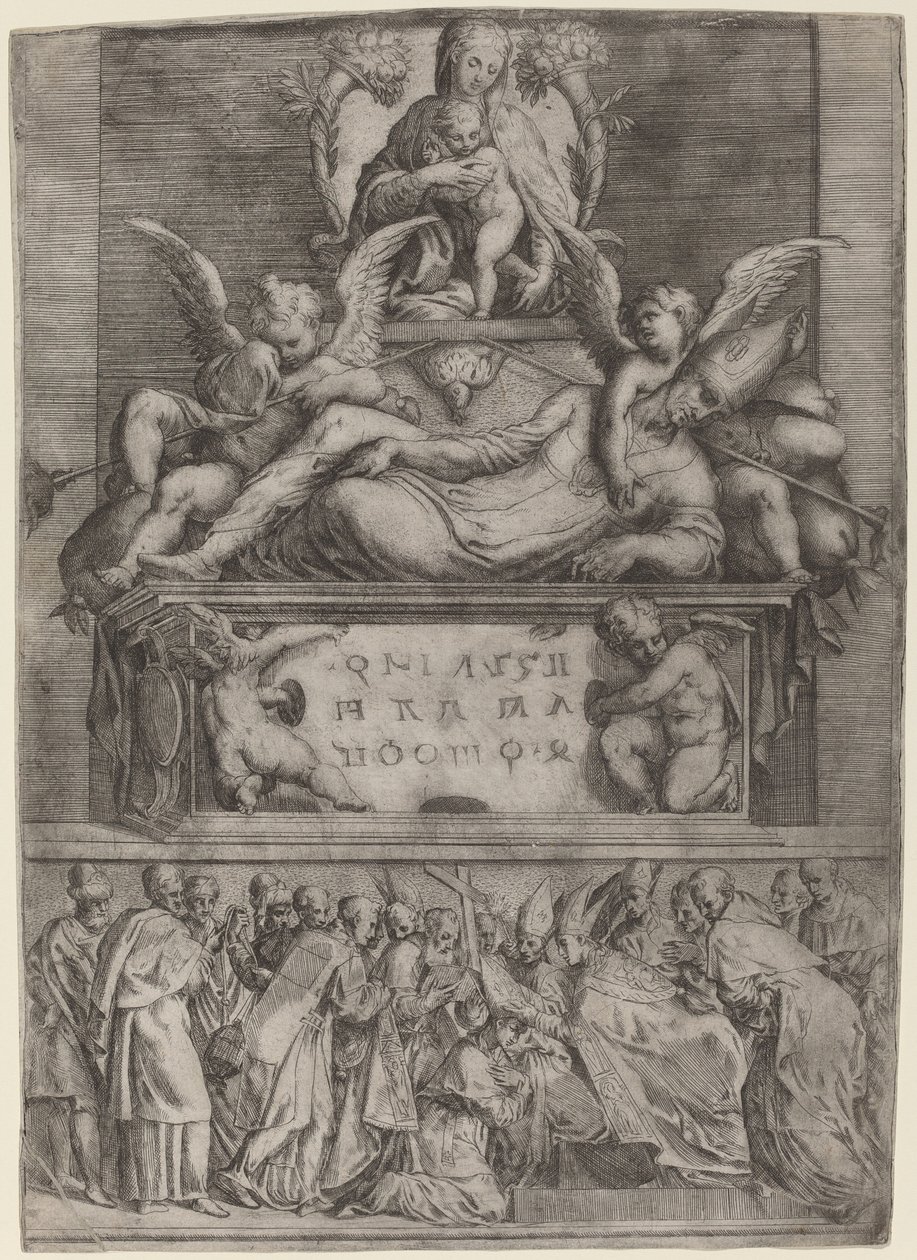 Grab eines Bischofs von Battista del Moro
