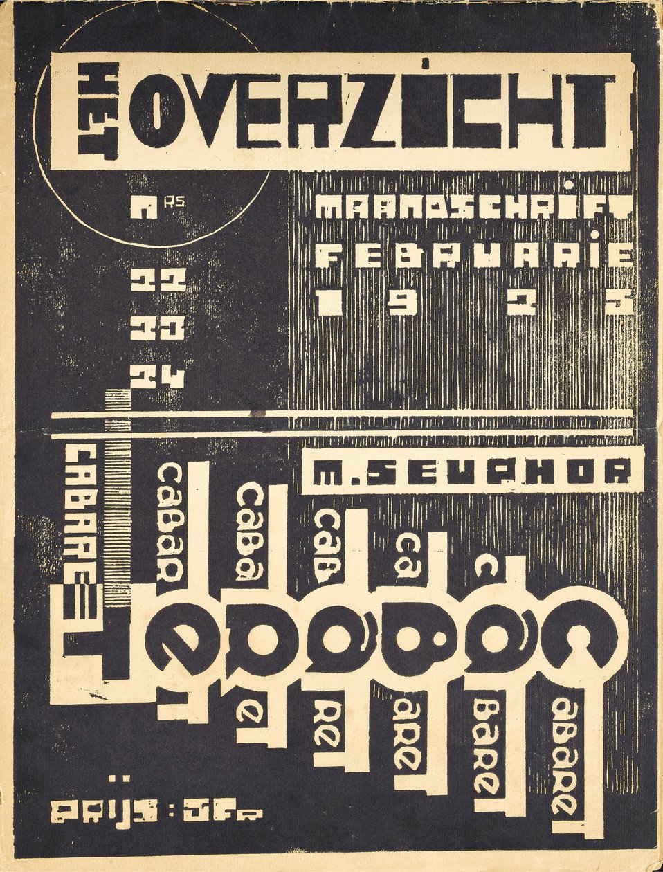 Titelblatt für die Zeitschrift "Het Overzicht", ca. 1921-1925 von Belgian School