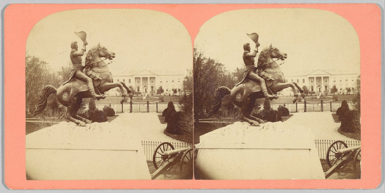 Die kolossale bronzene Reiterstatue von General Andrew Jackson von Bell and Brother