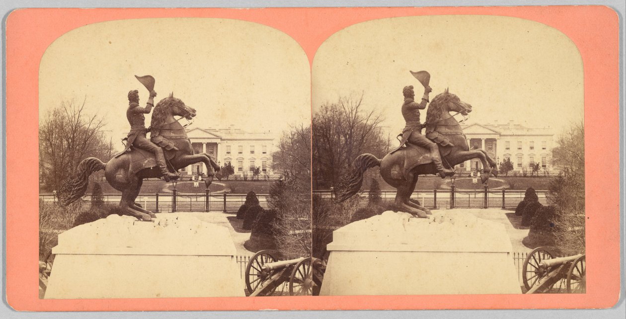 Die kolossale bronzene Reiterstatue von General Andrew Jackson von Bell and Brother