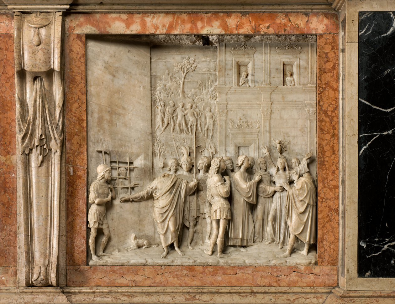Krypta, Arche der Heiligen Marcellinus und Peter Exorzist, Befreiung der Pauline vom Dämon von Benedetto Briosco