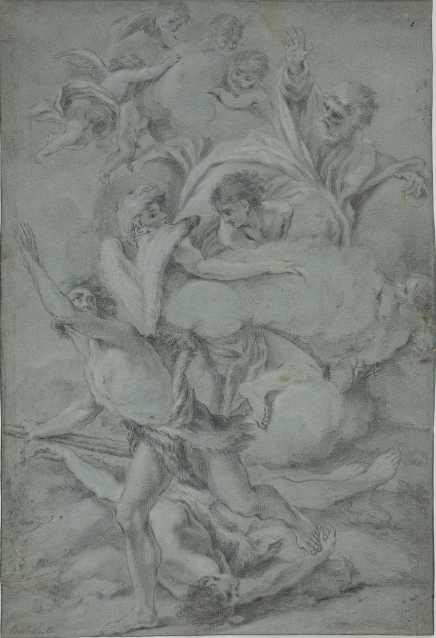 Gott verflucht Kain nach dem Mord an Abel von Benedetto Luti