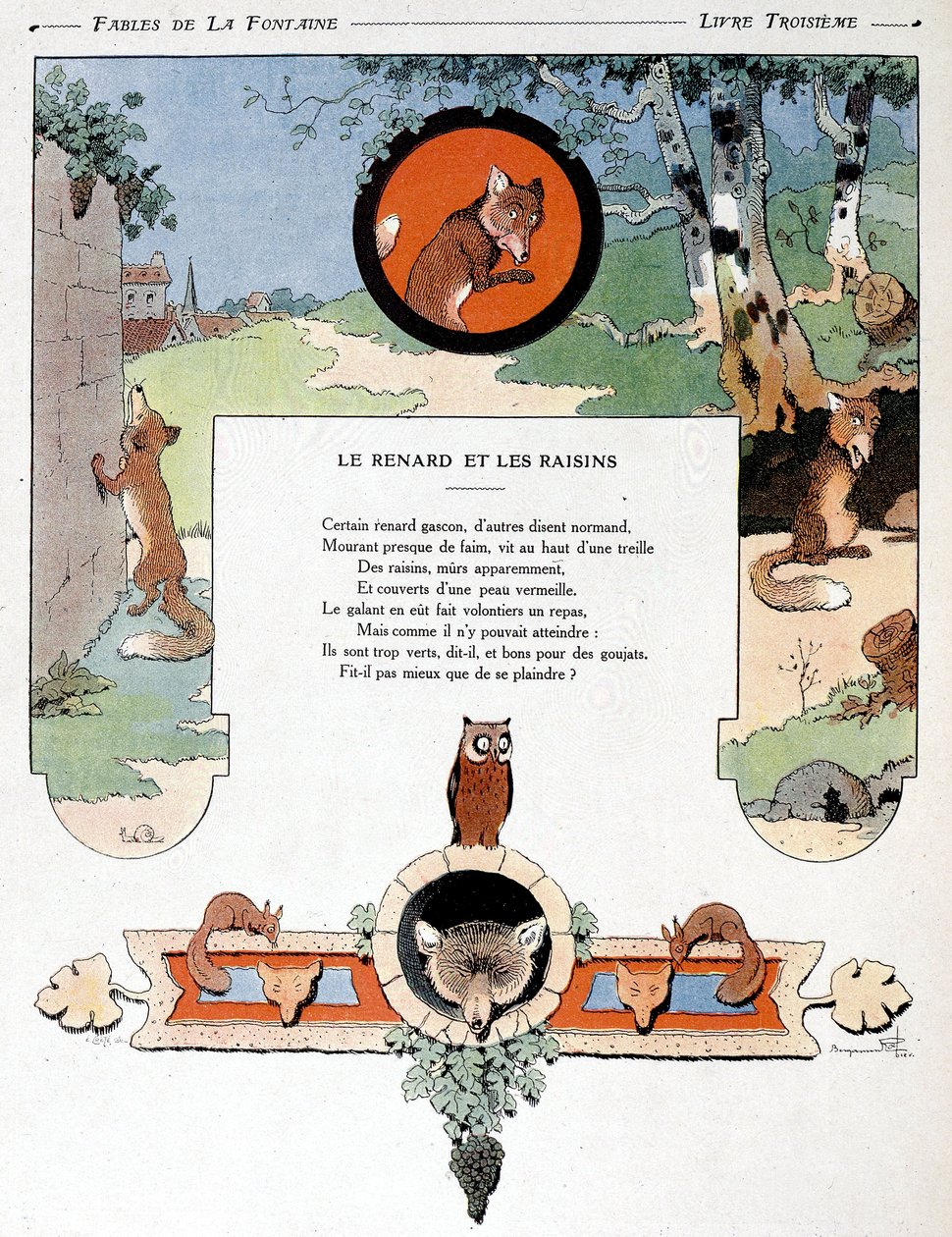 Der Fuchs und die Trauben, Illustration aus 
