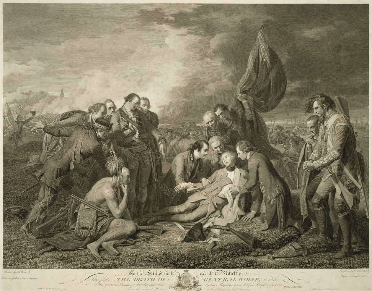 Der Tod von General Wolfe, 1. Januar von Benjamin (after) West