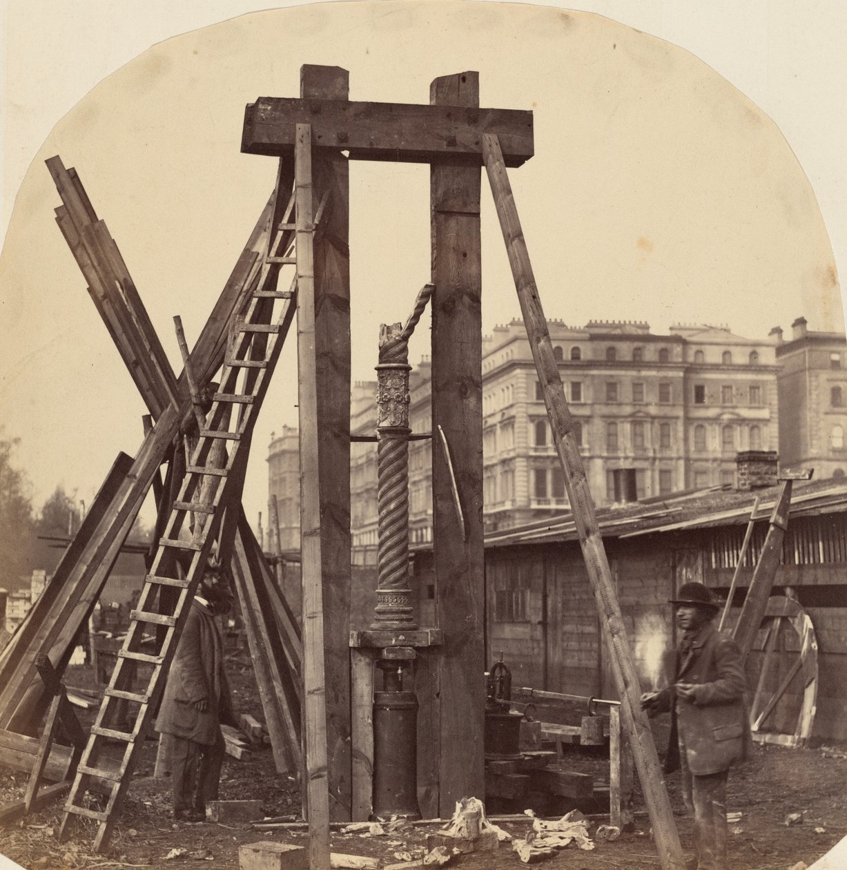 Bau der Internationalen Ausstellung 1862 in South Kensington von Benjamin L. Spackman
