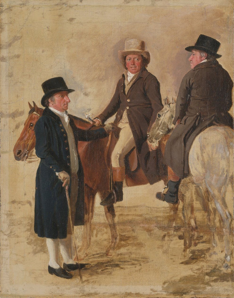 Drei Würdenträger des Turfs in Newmarket, ca. 1804: John Hilton, Richter von Benjamin Marshall