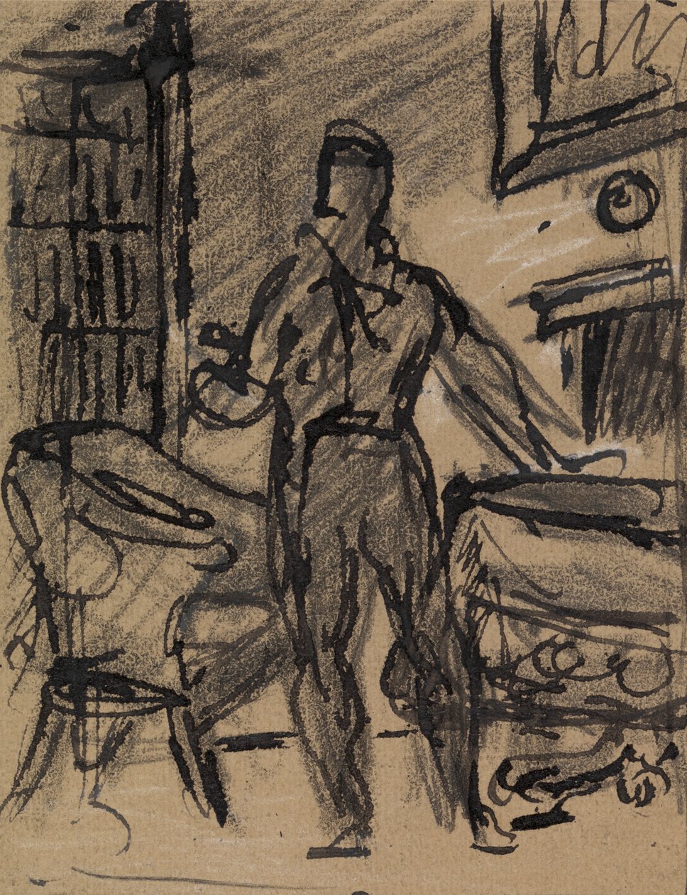 Figurenstudie eines Mannes in einem formellen Anzug von Benjamin Robert Haydon