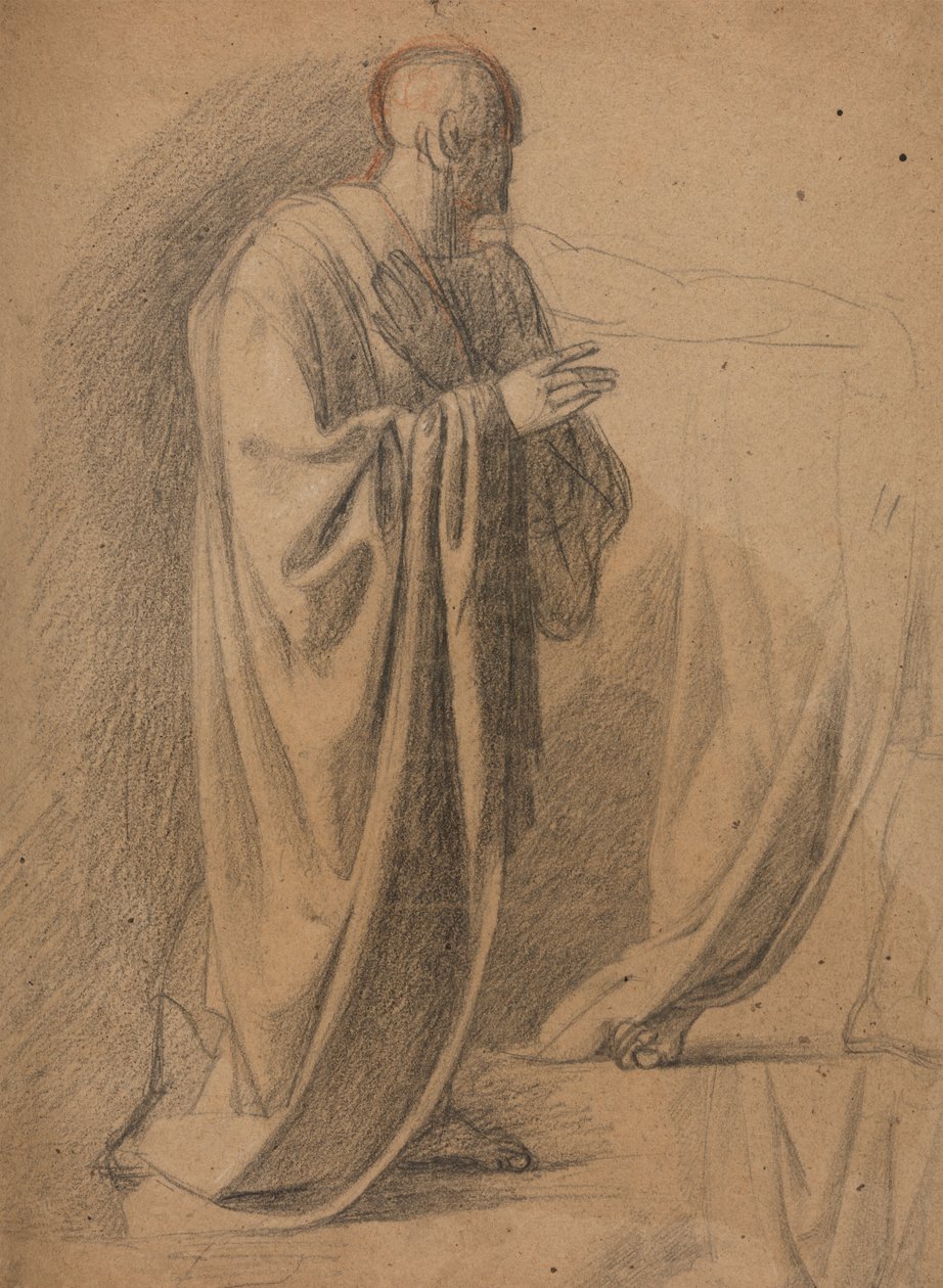 Studie eines Mannes in einem langen Gewand von Benjamin Robert Haydon