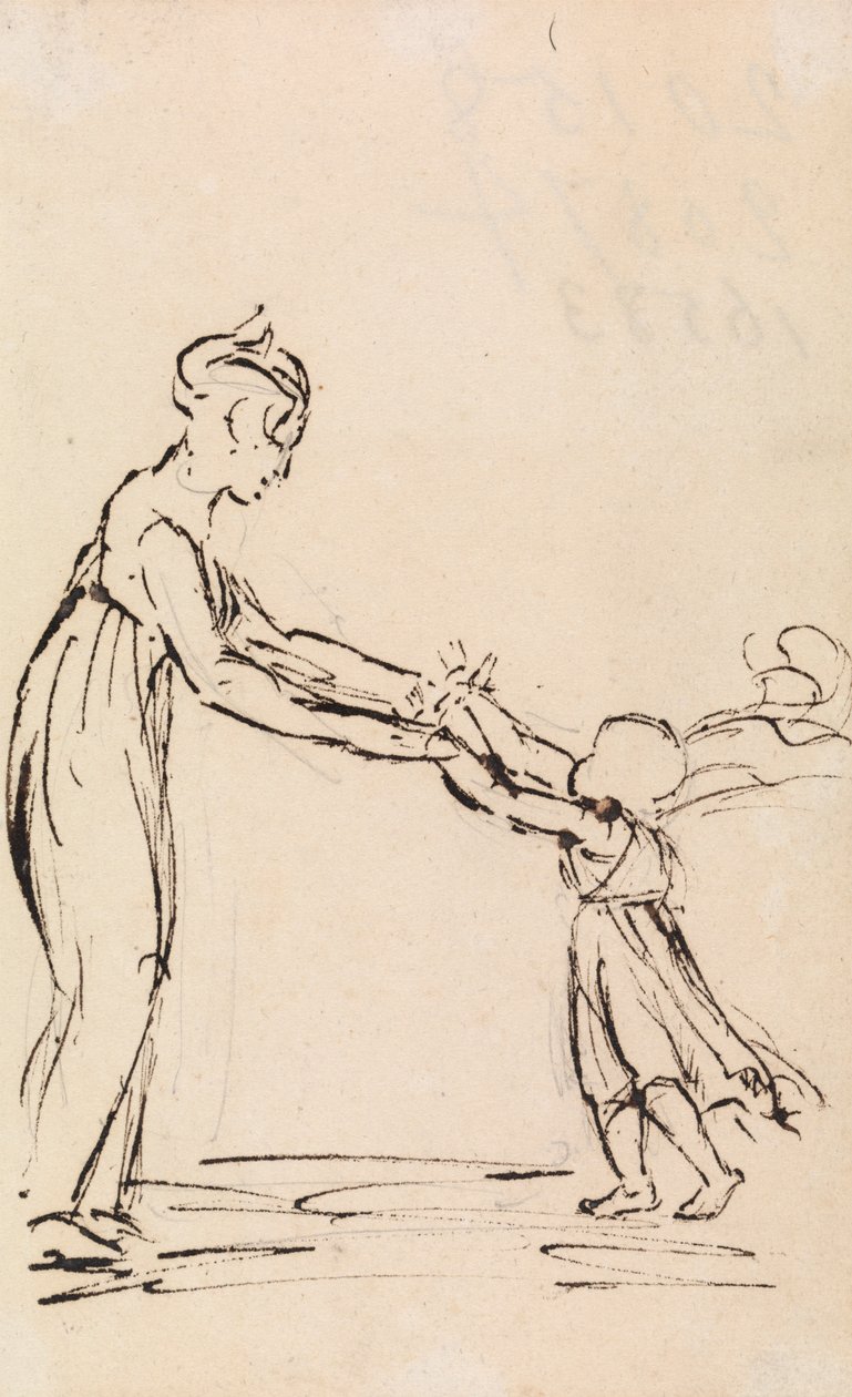 Studie einer Frau und eines spielenden Kindes von Benjamin Robert Haydon
