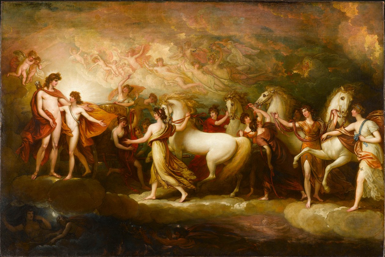 Phaeton bittet Apollo, den Sonnenwagen zu lenken, 1804 von Benjamin West