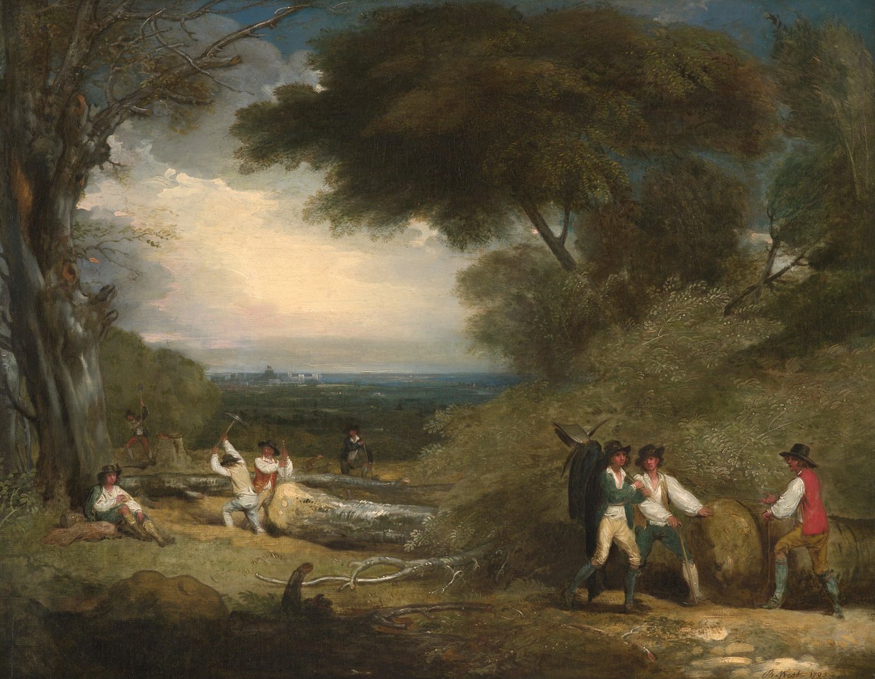 Holzfäller im Windsor Great Park von Benjamin West