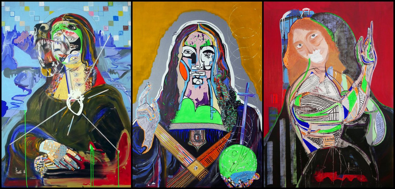 Triptychon nach Leonardo da Vinci, 2019 von Benoit Erwann Boucherot