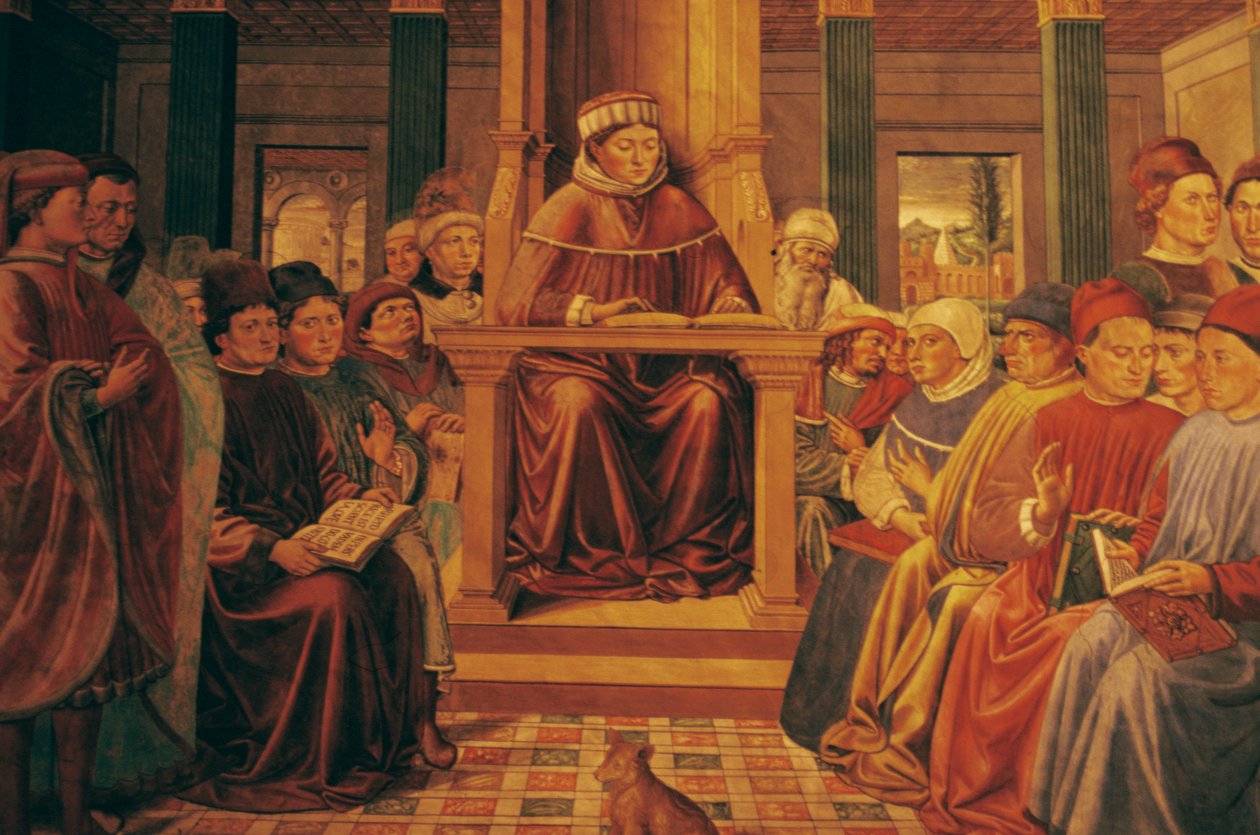 Augustinus lehrt Rhetorik in Rom von Benozzo di Lese di Sandro Gozzoli