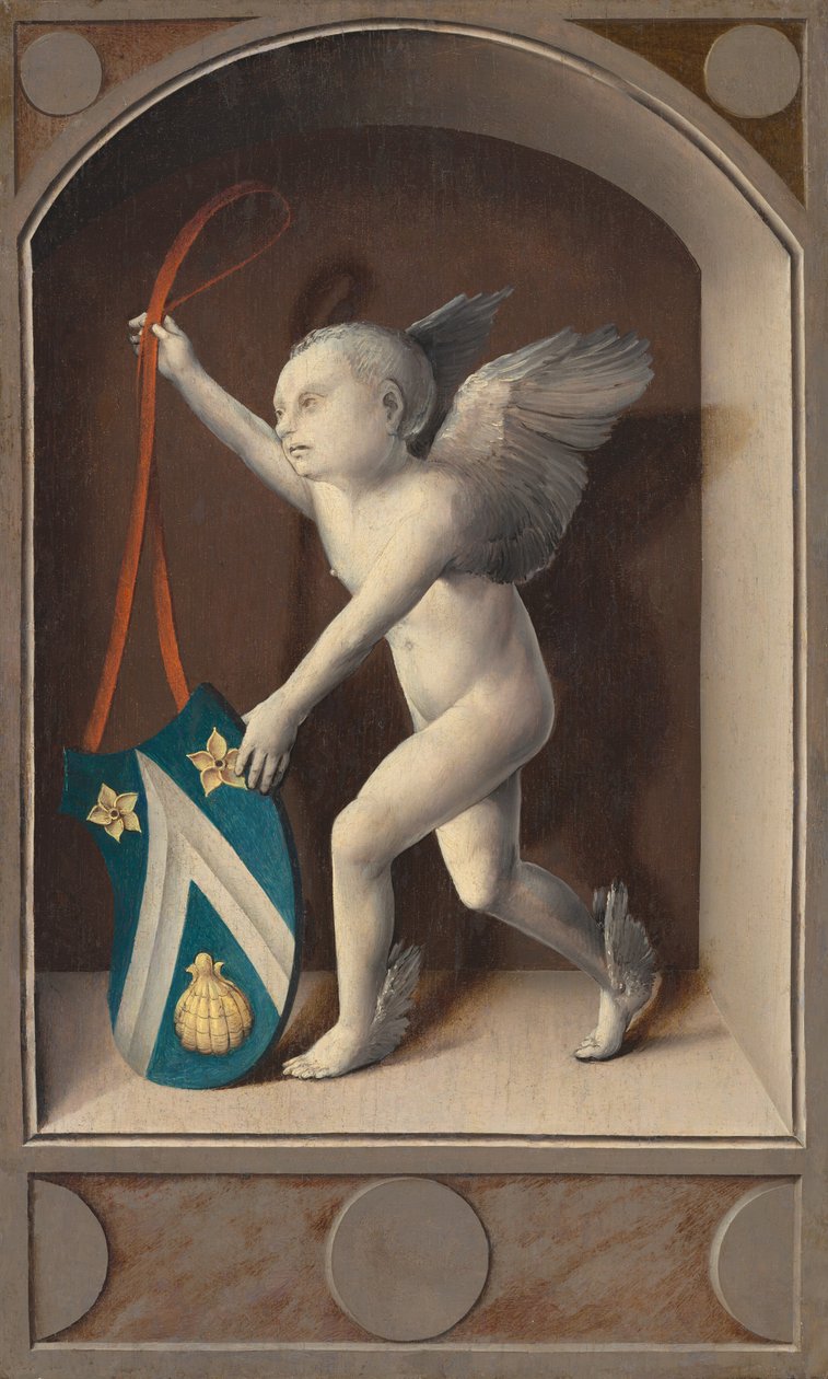 Putto mit den Waffen von Jacques Coëne [Rückseite], ca. 1513 von Bernaert van Orley