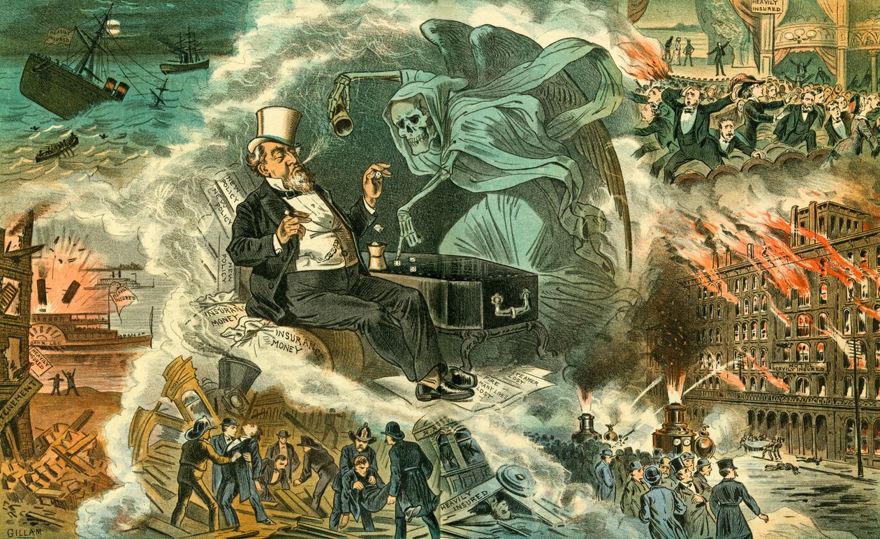 Spiel mit dem Tod, 1883 von Bernard Gillam
