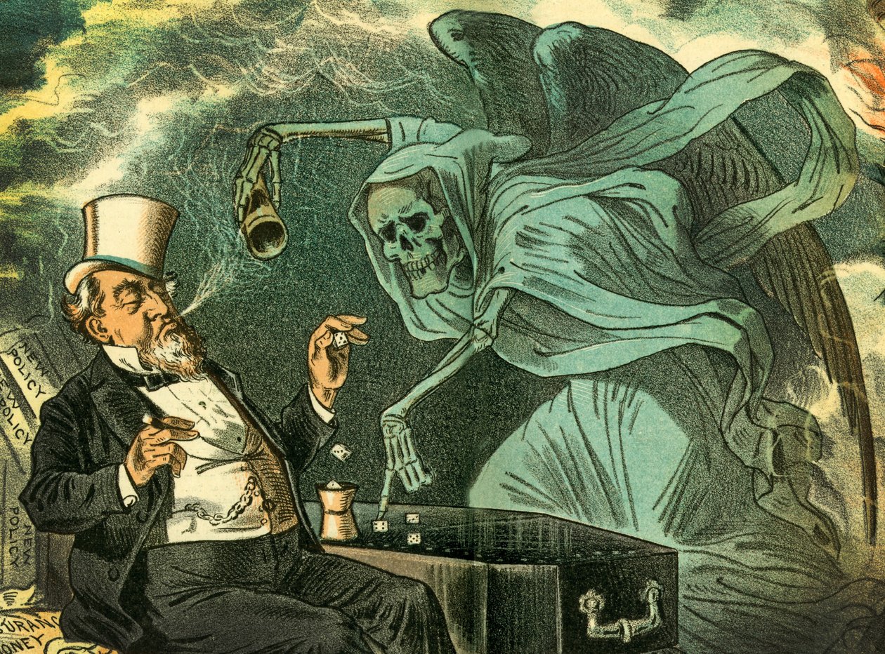 Spiel mit dem Tod, 1883 von Bernard Gillam