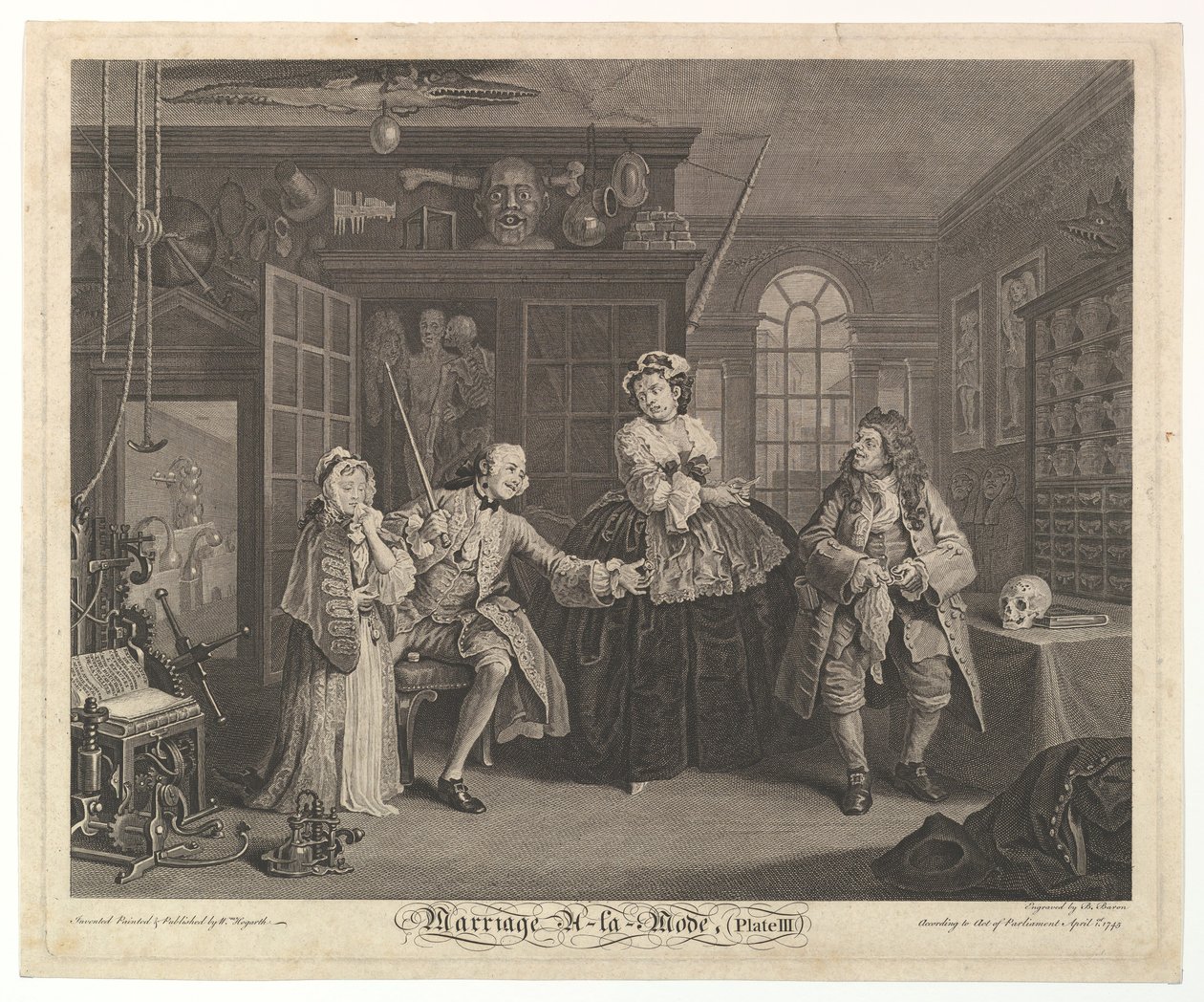 Marriage A-la-Mode, Platte III, April 1745 von Bernard Baron