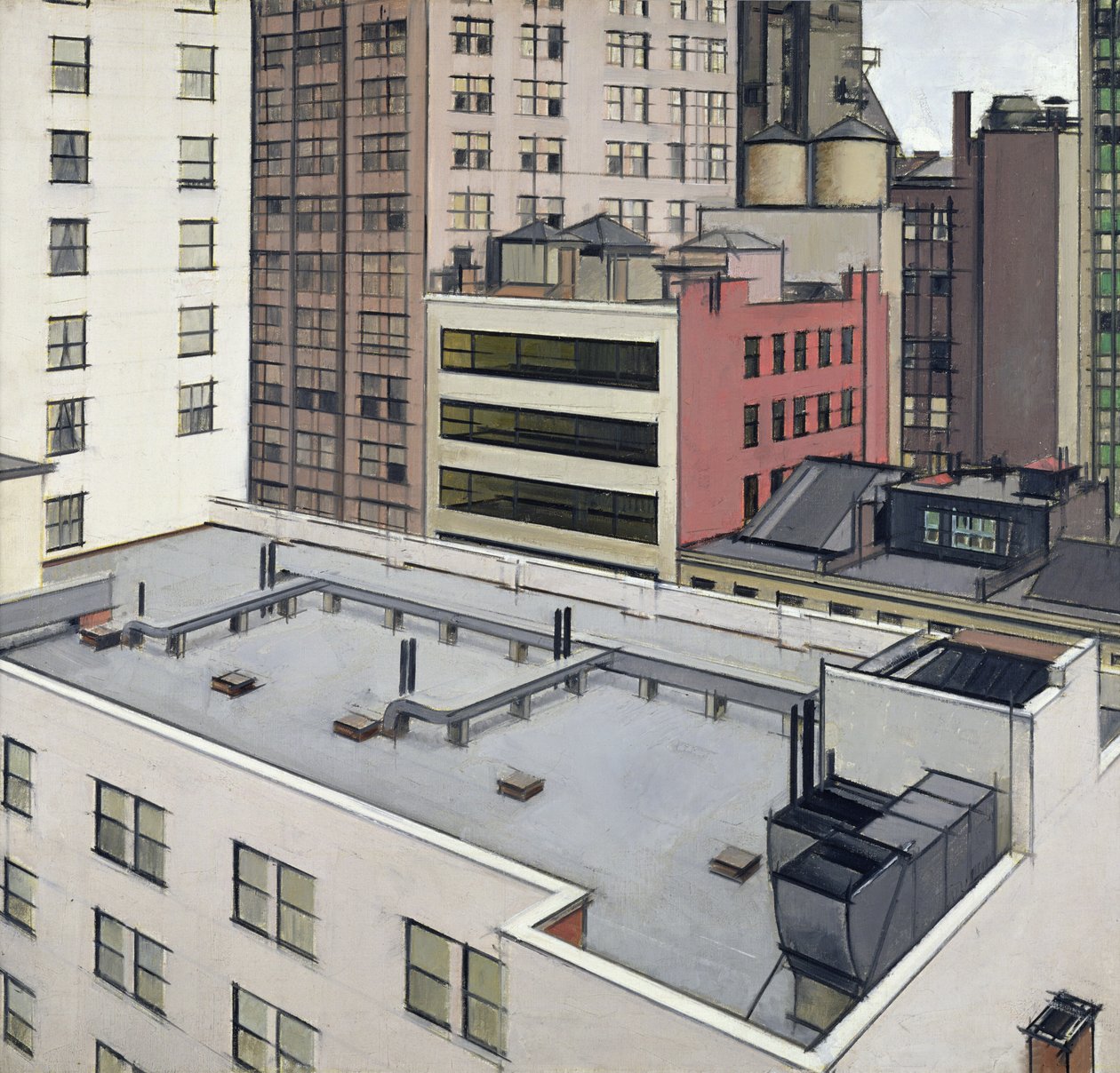 Dächer von New York, ca. 1930 von Bernard Boutet de Monvel